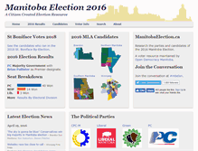 Tablet Screenshot of manitobaelection.ca